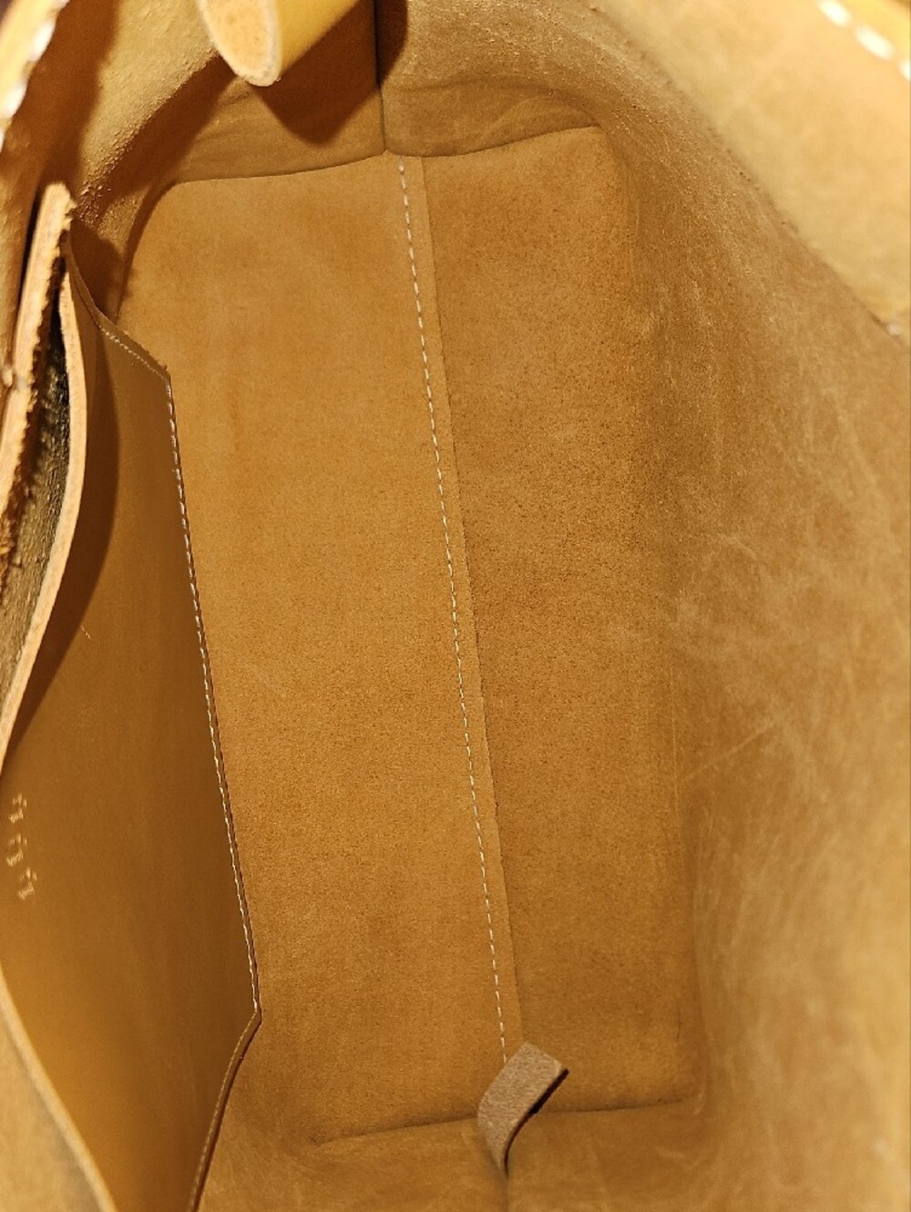 Portland Leather Mustard Yellow Leather Tote - Picture 4 of 4